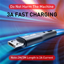 USLION 3A Micro-USB-Kabel, Schnellladekabel für Samsung, Xiaomi, Huawei, Realme, OPPO Android Mobiltelefone, USB-Datenkabel, 0,5/1/2/3M