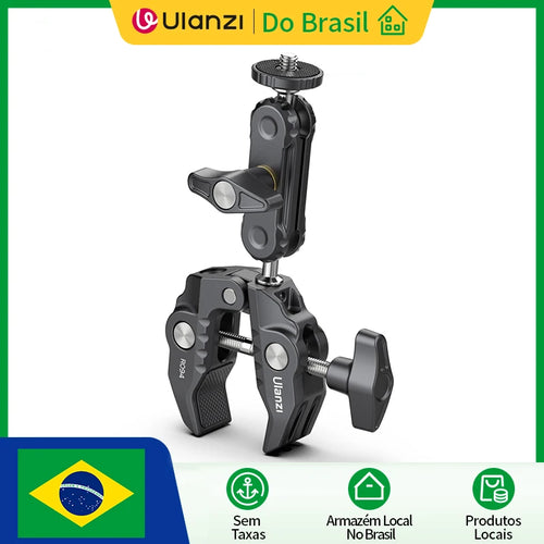 Ulanzi R094 Metall Super Clamp mit 360° Kugelkopf Magic Arm Klemme mit 1/4" 3/8" Loch für DSLR Kamera Monitor LED Licht Mikrofon