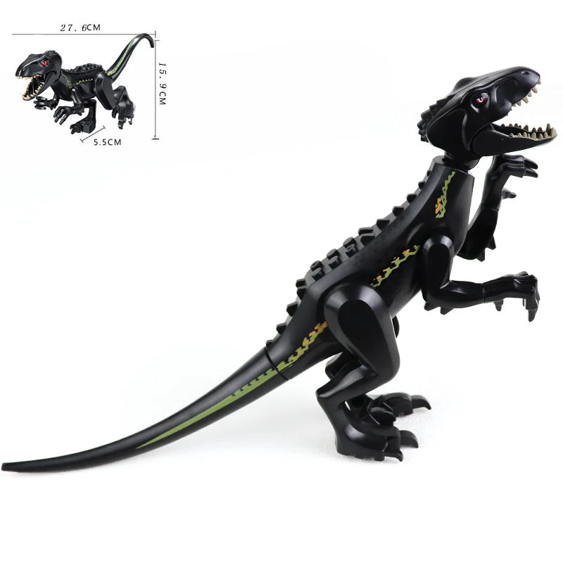 Jurassic Dinosaur Park Dinos World Building Blocks Animals Tyrannosaurus Rex Indominus I-Rex Blue Figures Triceratops Toys