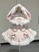 The Rabbit Hour | Lolita Two-Piece Slip Dress and Furry Hooded Cape Set