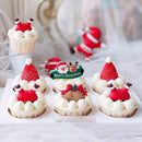 2025 Christmas Cake Decoration Lying Santa Claus Letters Merrychristmas Cake Toppers Christmas Tree Mini Santa Cupcake Toppers