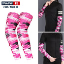 1Pair Sports Cooling Cycling Arm Sleeves Anti-UV Protection Elastic Arm Cover for Driving Running Basketball Football Golf