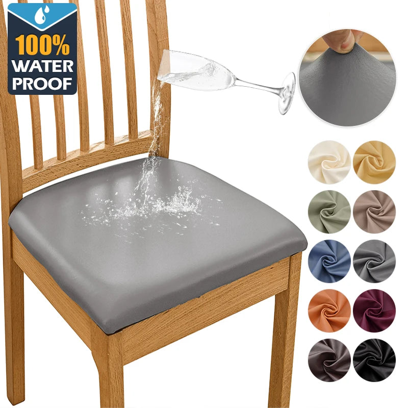 Waterproof Chair Cover Stretch Dining Chair Seat Covers Cheap Anti-Slip Chairs Slipcovers For Hotel Home Kitchen Living Room