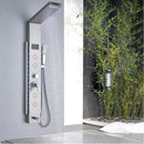 Rain Waterfall LED Shower Panel Black Shower Column Tower Digital Screen TEMP Mixer Tap Spray Bidet Shower Mixer Faucet