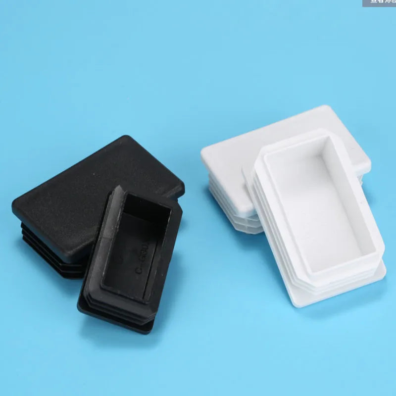 2/10Pcs Black/White Plastic Blanking End Caps Square Steel Tube Pipe Inserts Plug Anti Skid Furniture Protector