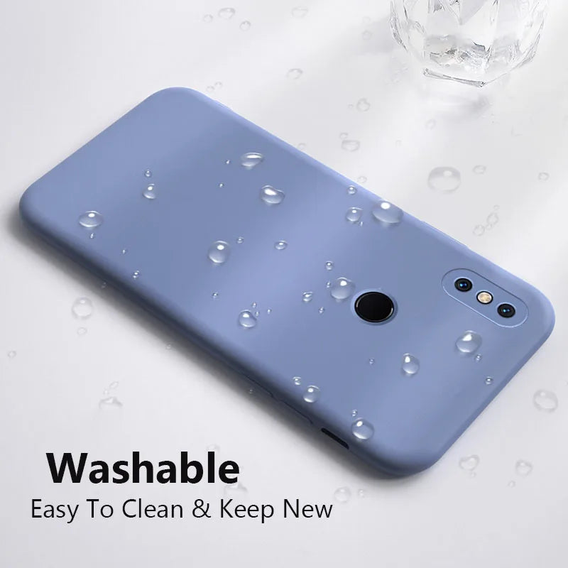 Luxury Liquid Silicone Phone Case For Xiaomi Mi A2 Mix 2S Mix 3 Mi 8 Mi 9 Mi 10 SE Redmi Note 7 8 Pro Soft Cover Coque Fundas