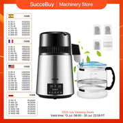 SucceBuy 4L Water Distiller Purifier Filter Dispenser Drinking Bottle Softener Temp Display Overheat Protection Home Appliance