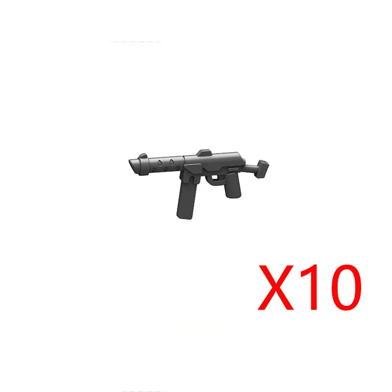 WWII Military Building Blocks Accessories Soldier Figures Weapons Box Rifle Submachine Gun AKM Shield Mini Brick Toy K003 Gift