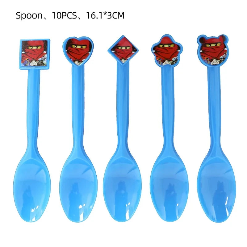Ninja Them Birthday Party Decorations Kids Disposable Tableware Popcorn Paper Plates Balloons Cup For Boys Baby Shower Supplies