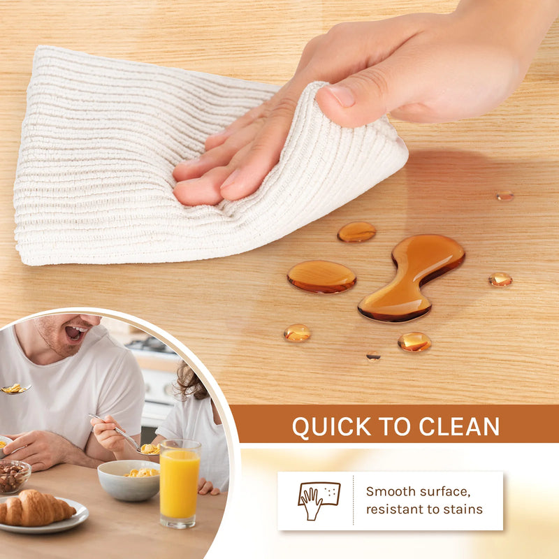 PVC 2mm Transparent Table Film Rectangular Crystal Clear Tablecloth Waterproof Protector Cover for Home Dining Restaurant Table