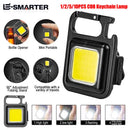 COB Taschenlampe Mini tragbare Schlüsselanhängerlampe 4 Beleuchtungsmodi EDC Fackel Outdoor wasserdichte Notfall Camping Angeln Arbeitsleuchten