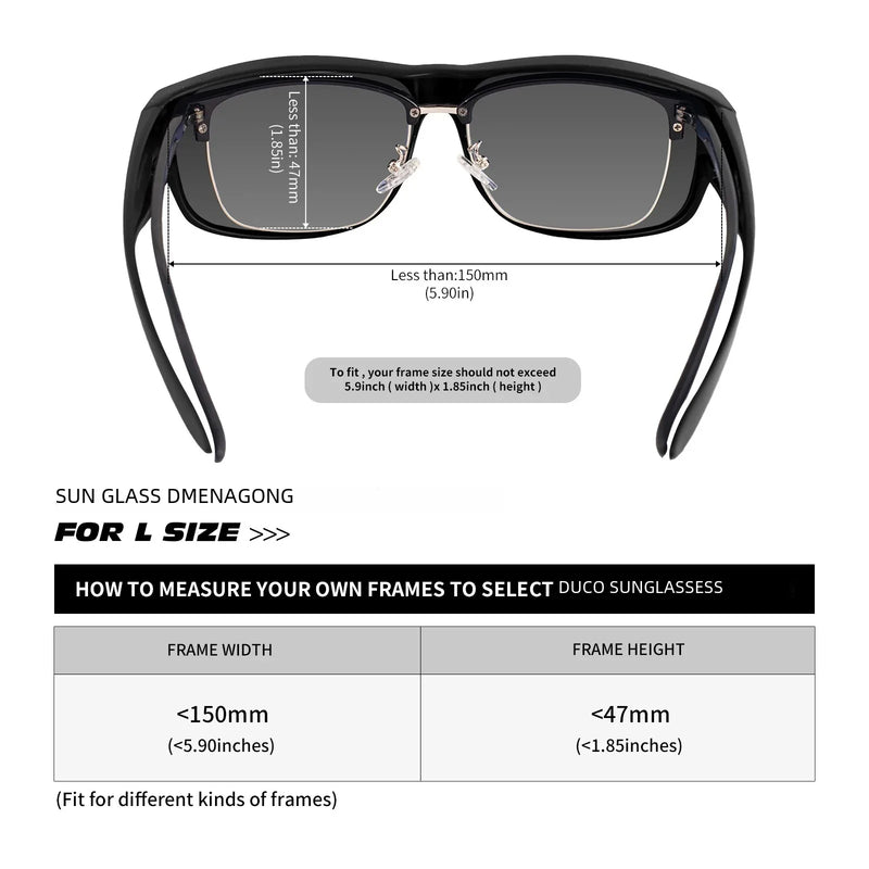 MAXJULI Polarized Sunglasses for Men Women Fit Over Glasses  Wraparound Sunglasses gafas de sol hombre lentes de sol 8239