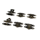 12 Stück Antik Messing Bronze Dekorative Mini Kleine Schmuckschatulle Geschenk Wein Box Holzkoffer Überfalle Riegel Verschluss mit Schraube 19x30mm