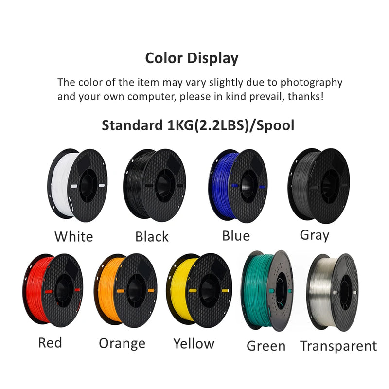 KINGROON Flexible TPU Filament 1.75mm, 5KG 10KG 3D Printing TPU Filament For 3D Printer, Soft 3D Plastic Material Non-Toxic