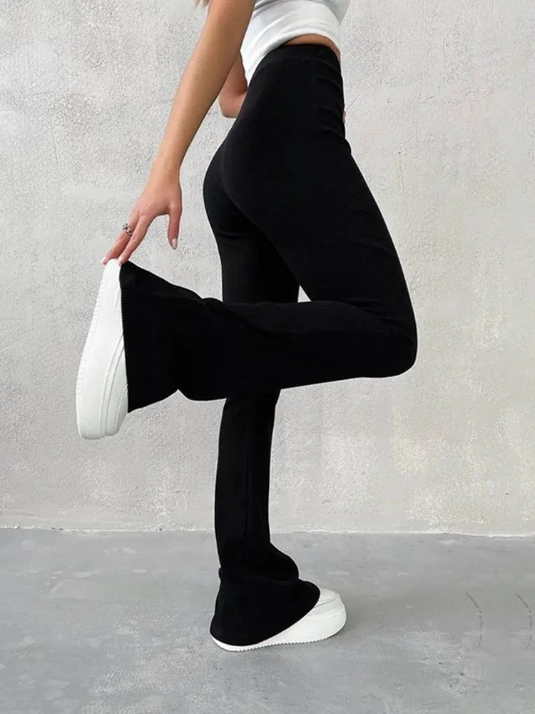 Solid Slim Fit Streetwear Women Pants High Waist Y2k Clothes Pantalones Aesthetic Fashion Trousers Full Length Roupas Femininas