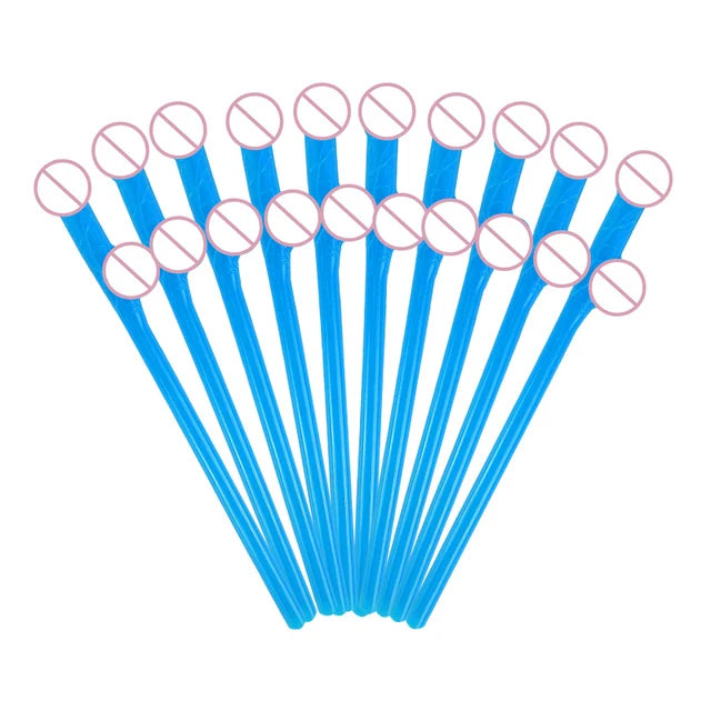 New Bachelorette Party Penis Straws Plastic Novelty Nude Dick Drink Straw For Hen Night Bar Decor Wedding Team Bride Supplies