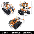 NEW 3in1 Robot Motorized High-tech APP RC Robot Motor Power Functions DIY Educational Building Block Model For Children Toy Gift