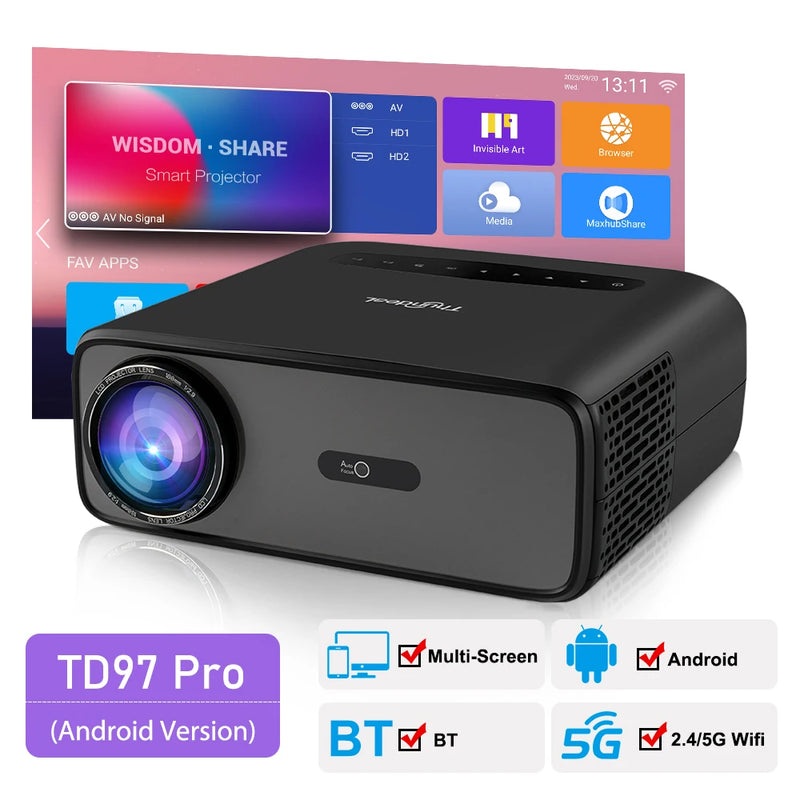 ThundeaL Full HD Projector 1080P WiFi Video Proyector TD97 Pro Home Theater Android TD97Pro TD97W 4K Projector Movie Home Cinema