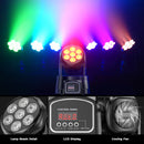 U`King 50W Moving Head Bühnenlichter 7X4W RGBW 4IN1 LEDs Beam Spot Licht für Disco DJ Musik Party Tanz Club Bühnenbeleuchtung