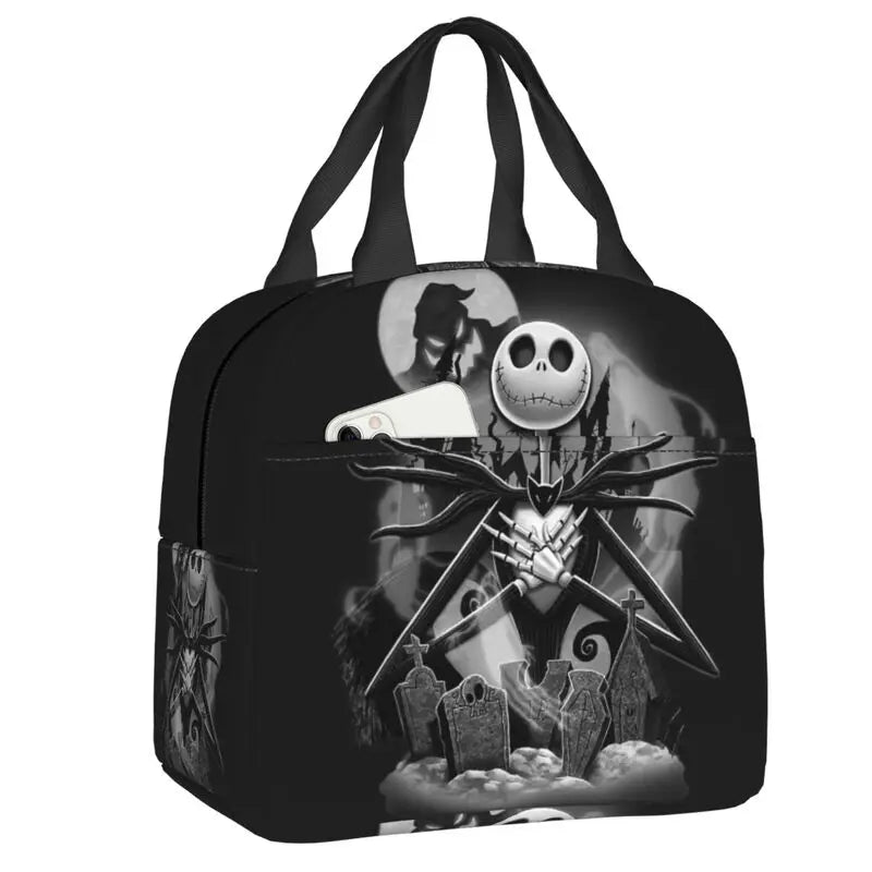 Custom Halloween Insulated Lunch Bag The Nightmare Before Christmas Portable Thermal Cooler Lunch Box Container Tote Bags