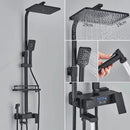 4 Ways Digital Display Shower Faucet Bathroom Thermostatic/Hot Cold Rainfall Shower Head Brass Rotate Mixers Bidet Faucet