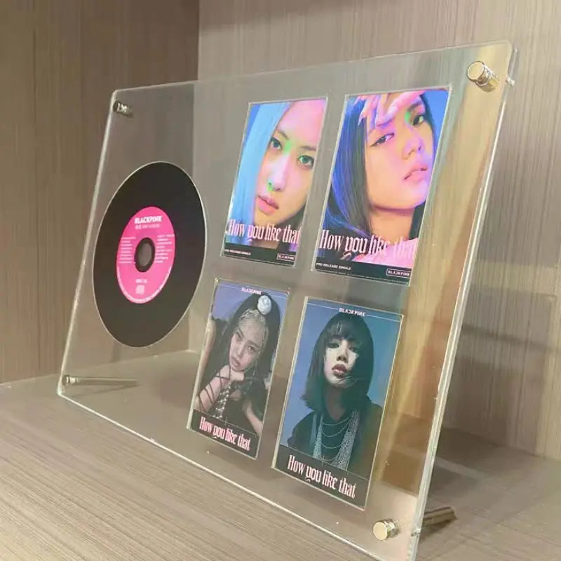 Acrylic Picture Frame Cd Display Ins Idol Photo Frame Picture Poster Holder Desktop Decor Photo Display Stand CD Idol Album