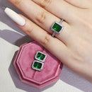 2026 New Arrivals Luxury 2pcs Silver Color Cz Dubai Jewelry Set Ring and Earring for Women Wedding Party Lady Gift Jewelry J5968
