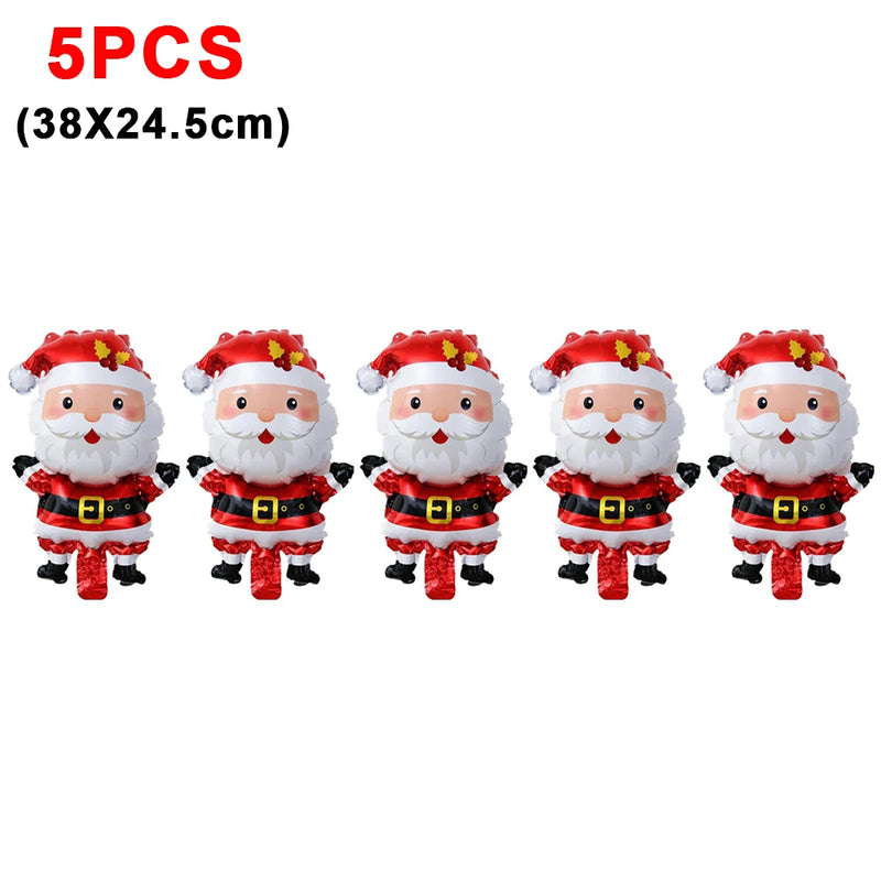 15/1Pcs Christmas Foil Balloons Santa Claus Xmas Tree Aluminum Balloons New Year Kids Gifts Toys Xmas Birthday Party Decorations