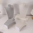 Mannequin Linen Velvet Necklace Pendant Chain Jewelry Bust Neck Display Stand Holder Mannequin  Necklace Pendant Window Display