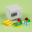 MOC ATM Machines Precious Gold Egg Ore Diamond Building Blocks Precious Safe Deposit Box Wooden Barrel Bank Card Bricks Toys