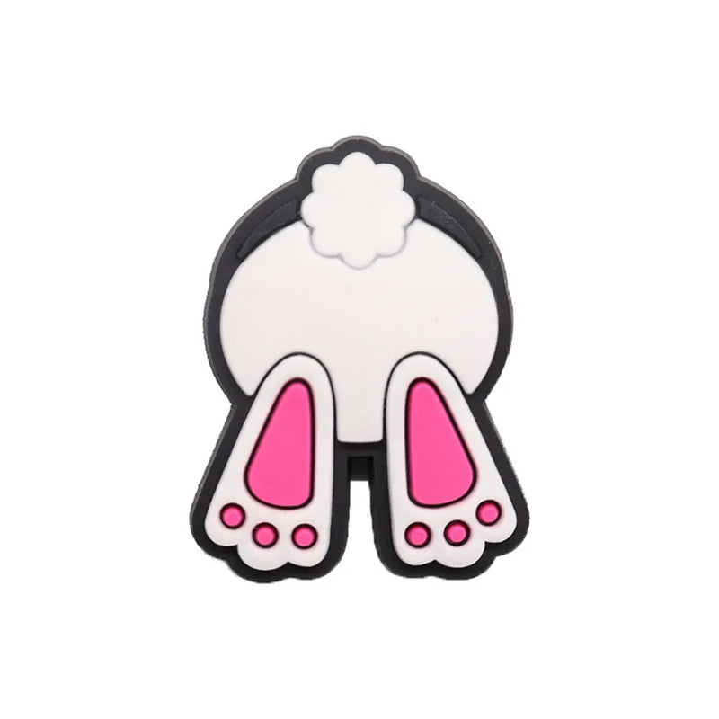 1-23Pcs PVC Adorable Rabbit Bunny Easter Shoe Buckle Charms Accessories Children Shoe Button Fit Birthday Gift
