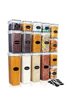 6pcs Closed food storage containers with LIDS, plastic kitchen pantry organization and storage, dry cargo containers for cookies