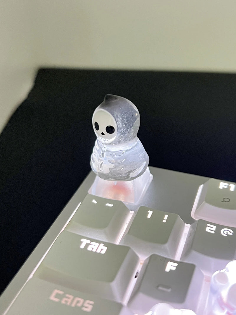 1Pcs Cute Halloween Skeleton Ghost Key caps Cross Axis Mechanical Keyboard Accessories