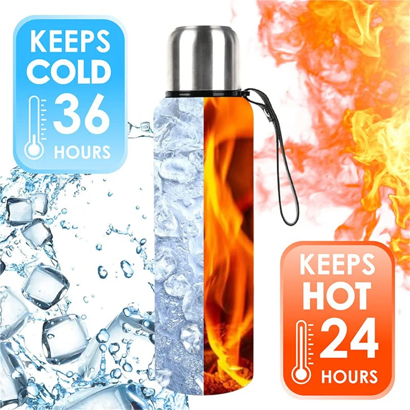 Large Capacity 500/1000ml Thermal Bottle Vacuum Double Wall 304 Stainless Steel Hot Cold Water Flask Thermos Coffee Mug