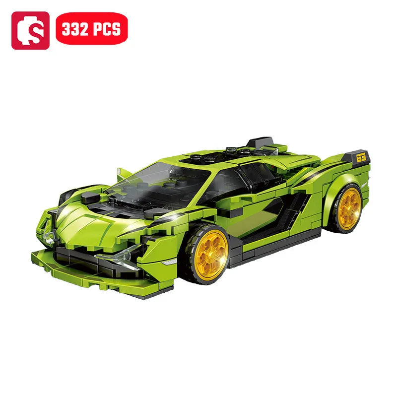 SEMBO Speed Sports Car Assemblage Building Blocks MOC Racing Vehicle Models Car Construction Set Kids Toys for Boys Holiday Gift