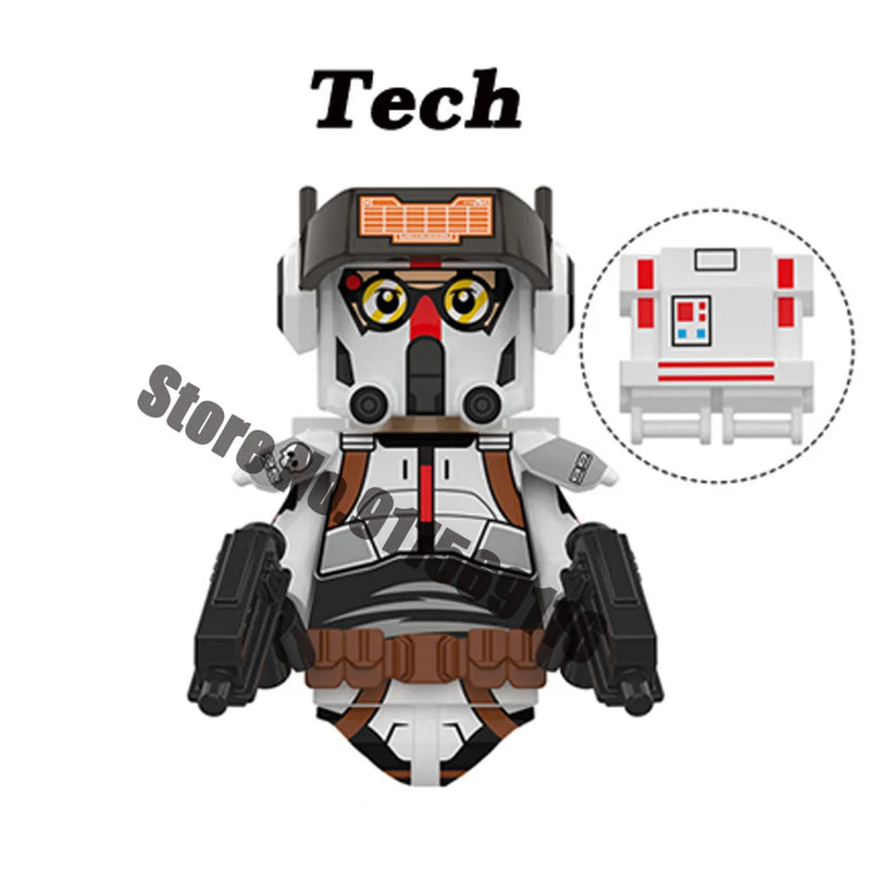 ARC Clone Troopers Building Blocks LUKE Skywalker Mandalorians Boba Fett Palpatine Yoda R2D2 Bricks Action Figures Toys