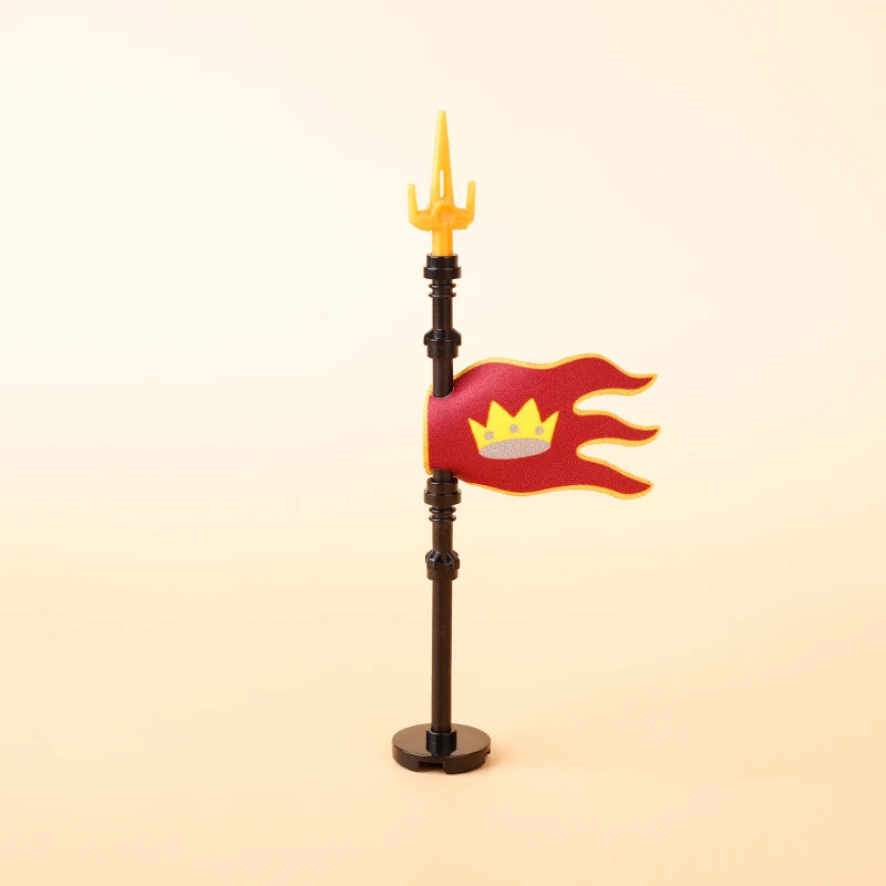 Medieval Castle Knight Figures Flag Building Blocks Ancient Holy Rome Military Army Soldier Weapons MOC Accessory Bricks Kid Toy