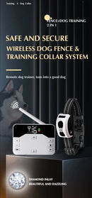 The Invisible Boundary | 2-in-1 Wireless Pet Fence & Training Collar