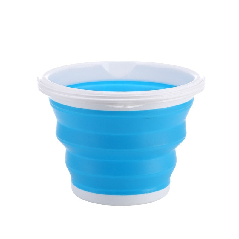 10L/5L/3 Collapsible Bucket Portable Folding Bucket Lid Silicone Car Washing Bucket Children Outdoor Fishing Travel Home Storage