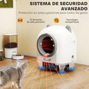 Self-Cleaning Cat Litter Box 80L Odor Elimination App Control Safety Protection 1 Roll of Garbage Bags