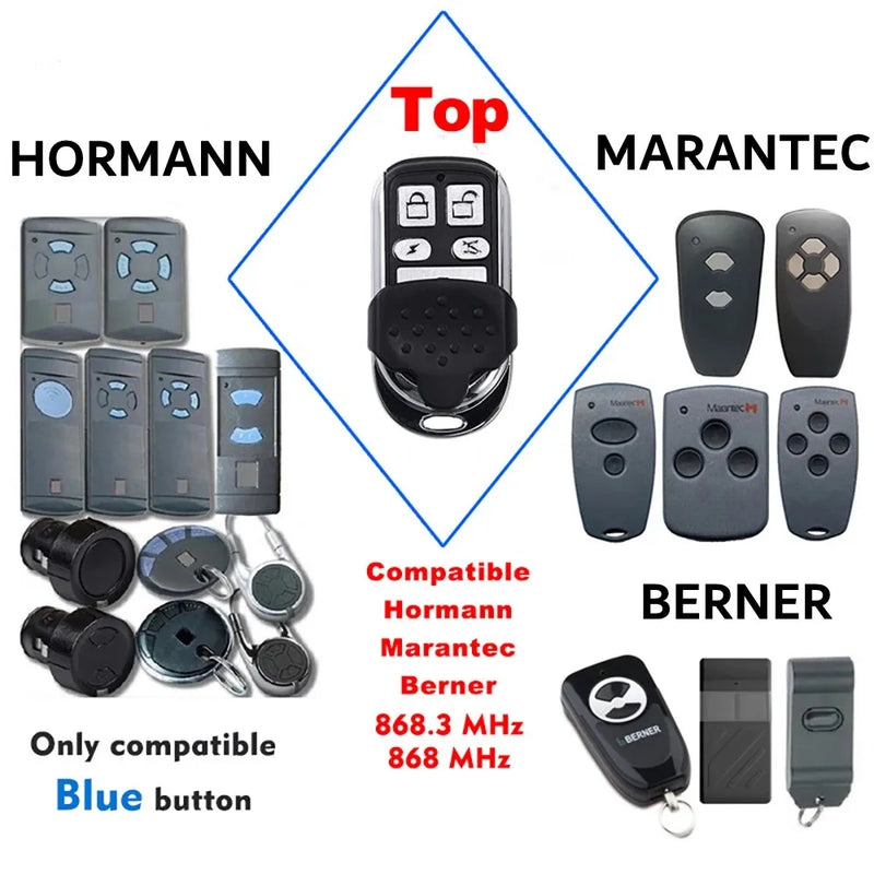 3 in 1 Marantec 868 Mhz D302 Garage Remote Control Clone HORMAN HSE2 HSM2 HSM 4 Duplicator for BERNER BHS110 BHS121 868.35 MHz