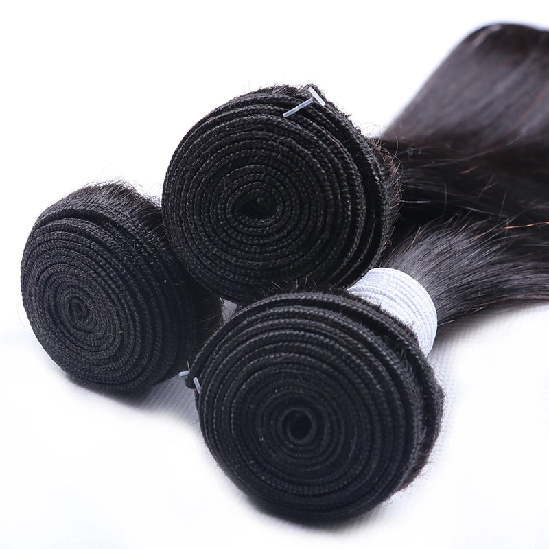 10-40 Inch Straight Human Hair Bundles 100% Raw Human Hair Bundles 3/4 Pcs Brazilian Hair Bundles For Women Hair Extensions
