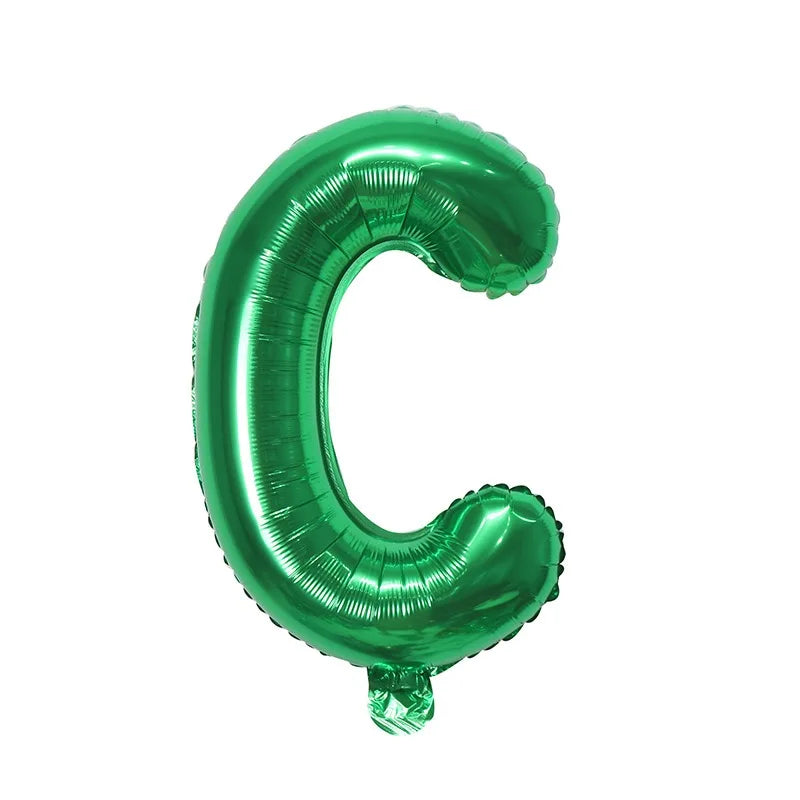 16inch Green Letter A to Z Alphabet Foil Balloons Birthday Party Wedding Decoration Event & Party Supplies Birthday Balloons