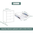 Livingandhome 2 Pcs Metal Sliding Kitchen Cabinet Pull Out Wire Basket Organizer