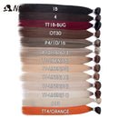 Noble Bundles Extensions 36 inch Yaki Straight Hair Bundles Ombre Brown Synthetic Hair Long Extensions Hair Synthetic Wefts