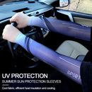 2Pcs Set Summer Ice Silk Cycling Arm Sleeves Breathable Bandana Mask Combination Suit Elastic Cold UV Sun Protection