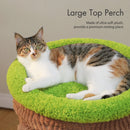 Large Cat Tree with 4 Spacious Condos Thick Scratching Post Flower Top Bed Tall Cat Tower for Indoor Luxury Cat House Bed Toys