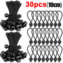 5/30pcs Cord Ball Elastic Tarpaulin Strapping Rope 10cm/15cm Cord Ends Elastic Rope Lace Fixed Boat Pole Camping Tent Accessorie