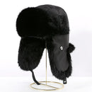 2025 New Winter Hat For Men Real Rabbit Fur Ear Cap Warm Winter Men Hat Fur Beret Russian Hats High Quality to Keep Warm