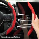 1Pair Universal Car Steering Wheel Cover Booster Anti Slip Suede Leather Steering Wheel Protector for Decoration Car Accessories